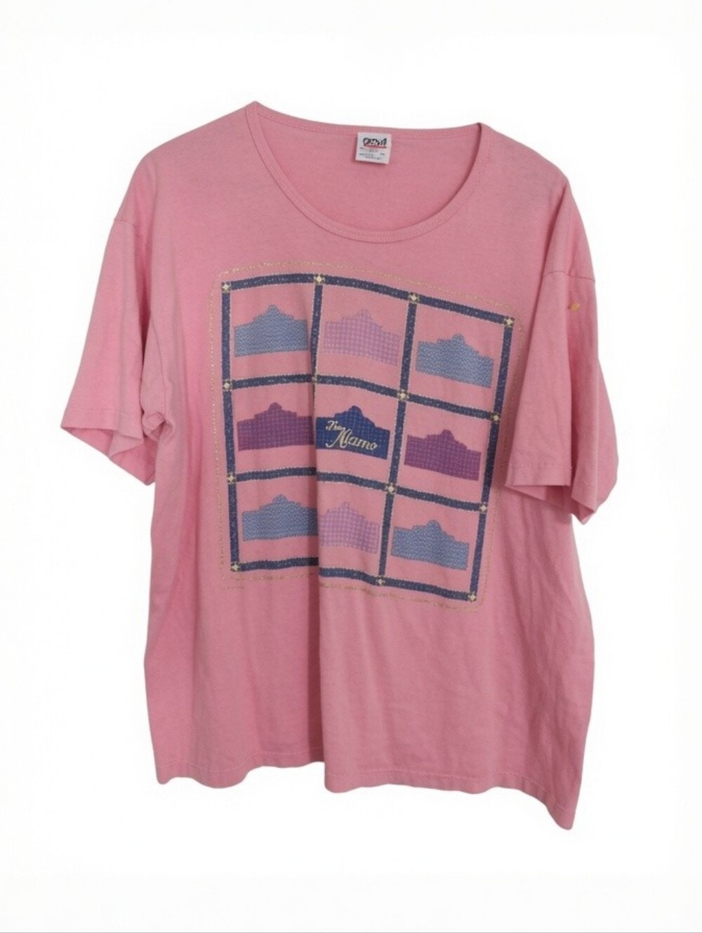 Vintage Anvil The Almo Pink Southwestern Single Stitch Tee Shirt Size XL